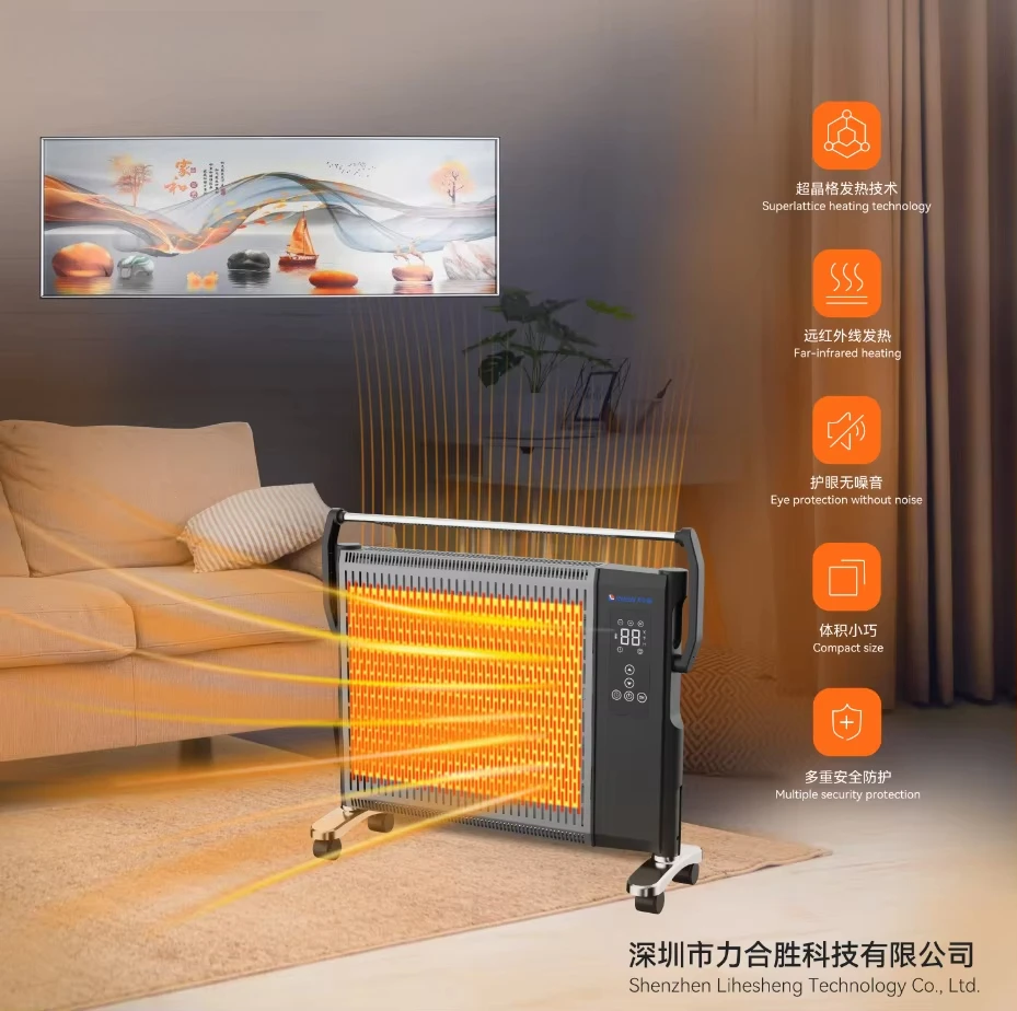 1800W Portable Electric Heater for Indoor Use Thermostat with Glass Ceramic for Bedroom and Office Space Heater for Comfort