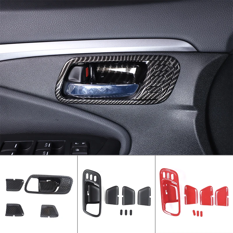 

ABS Carbon Fiber Car Interior Door Handle Bowl Decoration Cover Stickers For Honda Pilot 2015-2022 Car Accessories