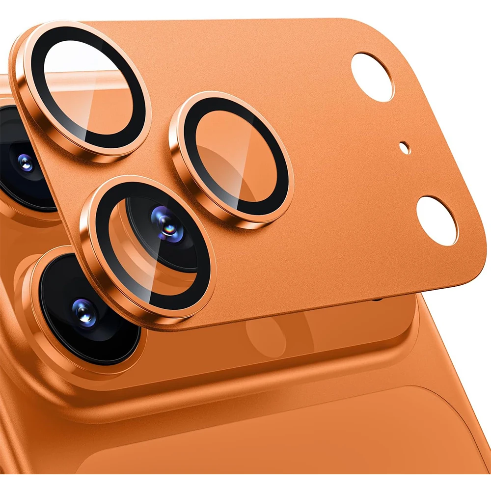 Protetor de Lente de Câmera de Vidro Temperado Metálico para iPhone 17 Pro Max Air 17Pro iPhone17 Acessório de Proteção para Celular