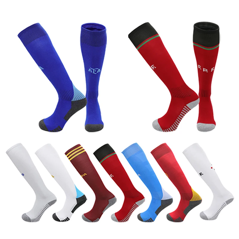 

24-25 Season National Team Football Socks Adult Children Thickening Towel Bottom Non-Slip Soccer Training Match Sport Stocking