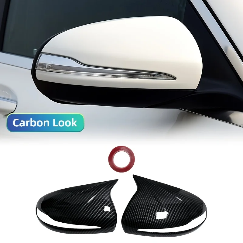 Für Mercedes Benz C GLC S E Klasse W205 X253 W222 W213 W238 Carbon Schwarz Seite Rückspiegel Abdeckung Kappen Shell LHD RHD