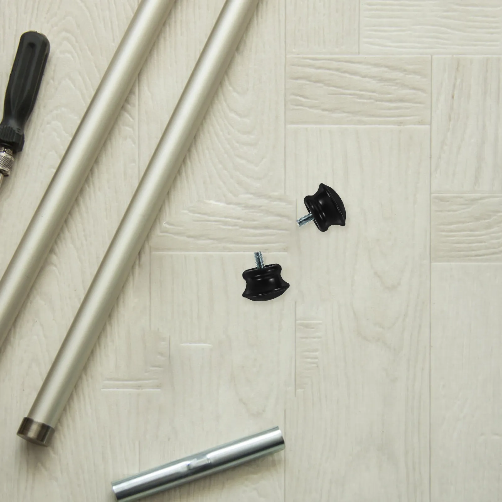 2 Pcs Curtain Poles Rod Bracket Retainer Bedroom Ends Decorative Cap Kit Shower Track