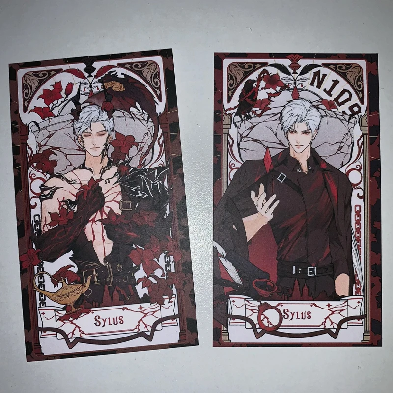 2Pcs/Pack 2025 Kawaii Game Love and Deepspace Merch Fans Collection Character Cards Sylus QinChe Valentine's Day Gift