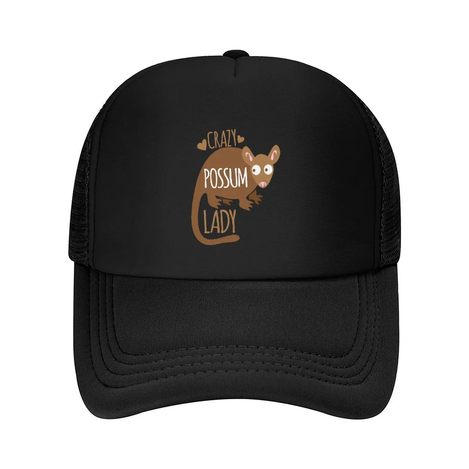 

Crazy Possum Lady Baseball Cap cute Hat Luxury Brand Sun Hat For Children Hood Ladies Men's