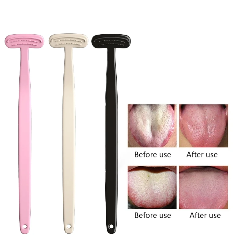Tongue Scraper Cleaners Reusable Oral Health Cleaning Brush Hygiene Care Toothbrush Mouth Fresh Breath Scraping