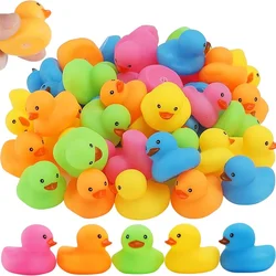 50 PCS Rubber Duck Bath Toys Multicolor Bath Ducks Bulk Float Duck Baby Bath Toy for Shower Birthday Party Favors Gift