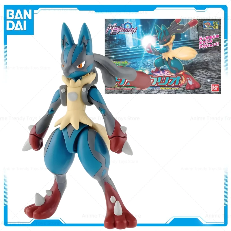 En Stock Bandai Original POKEMON Poke Pla Mega Lucario Aninm figura de acción completa modelo juguete regalos WY