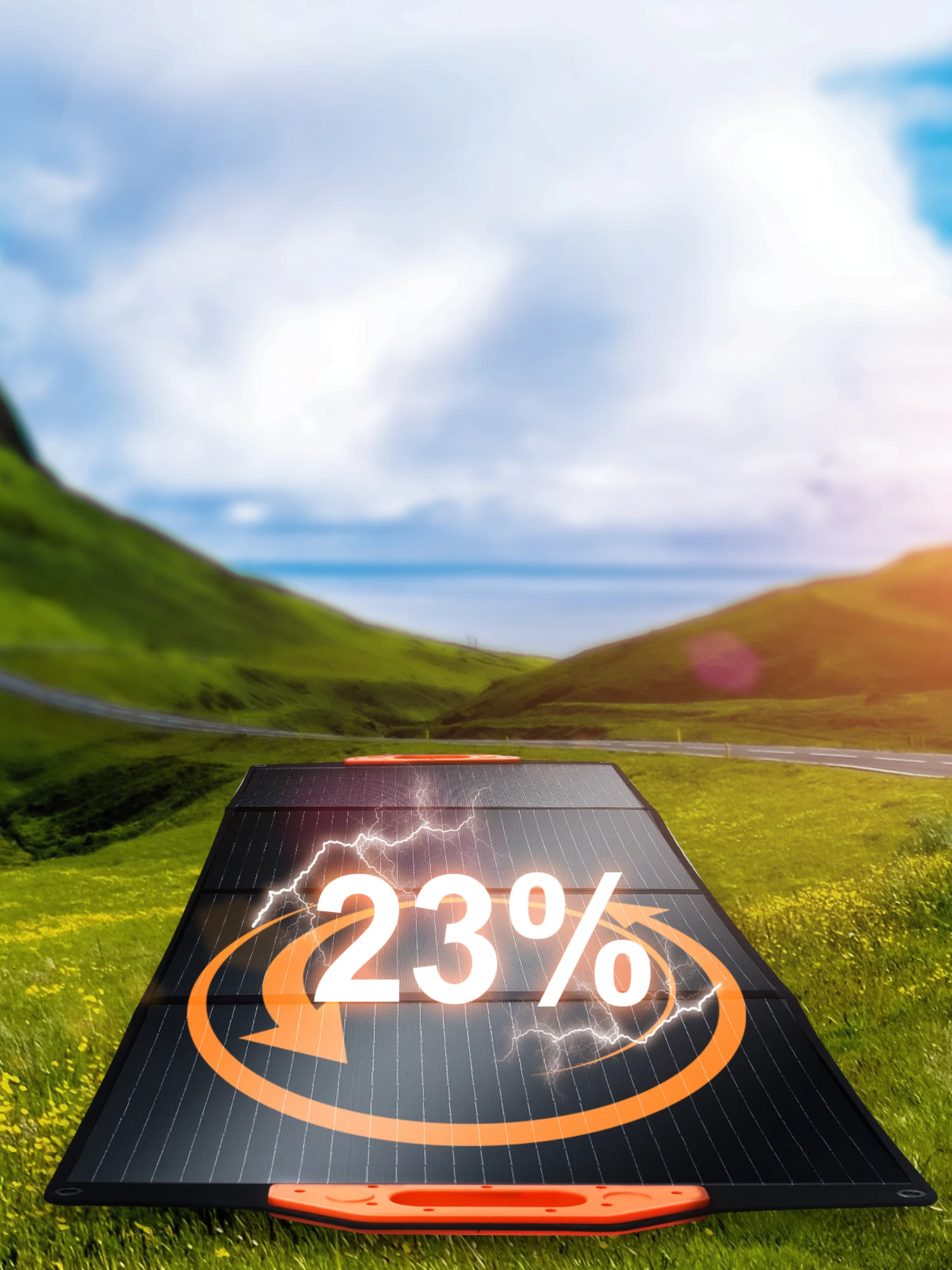 SucceBuy Draagbaar monokristallijn zonnepaneel Opvouwbaar ETFE-oplader Efficiëntiekpaneel Waterdicht voor krachtcentrale Kamperen Wandelen - afbeelding 2