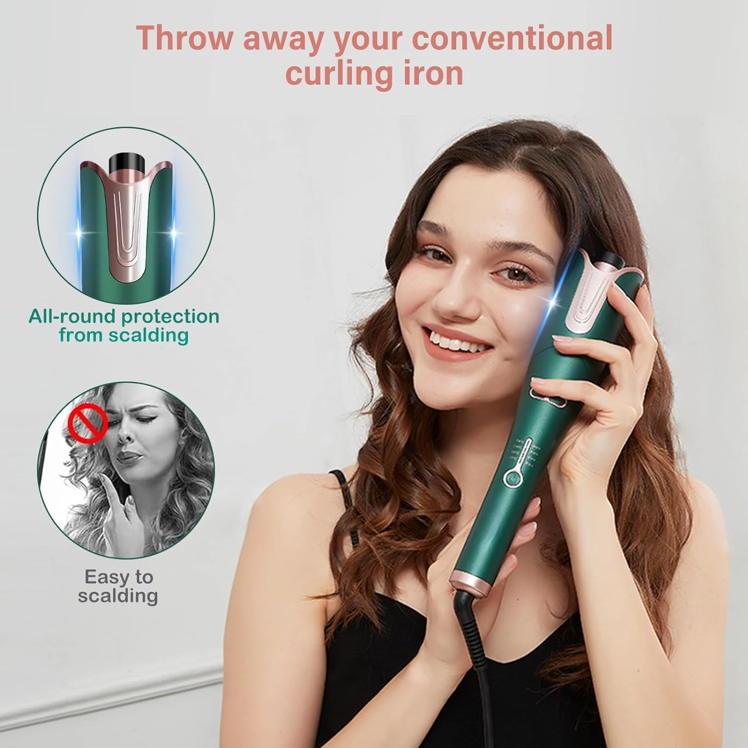 Upgrade Your Routine with this glamorous, high-quality and voluminous heat-resistant hair curler. Say goodbye to frizzy, boring