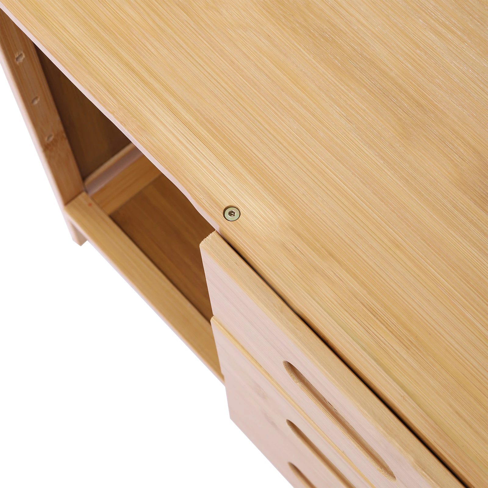 Mesa de cabeceira de bambu com gavetas Mesa de cabeceira da sala de estar Suporte lateral do sofá Armário de armazenamento Cor primária Quarto Nightstand Cor primária