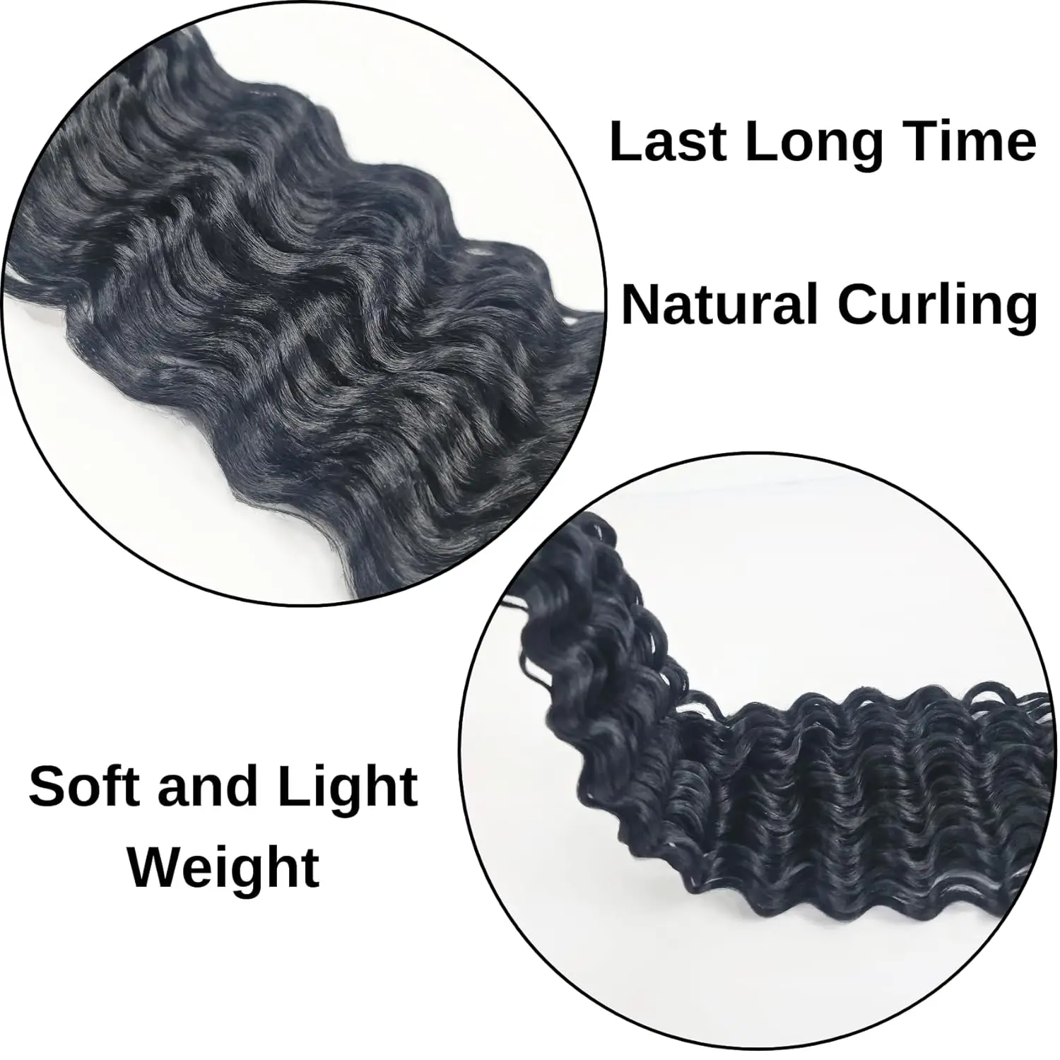 Pre Stretched Jet Black Boho Hair for Braiding