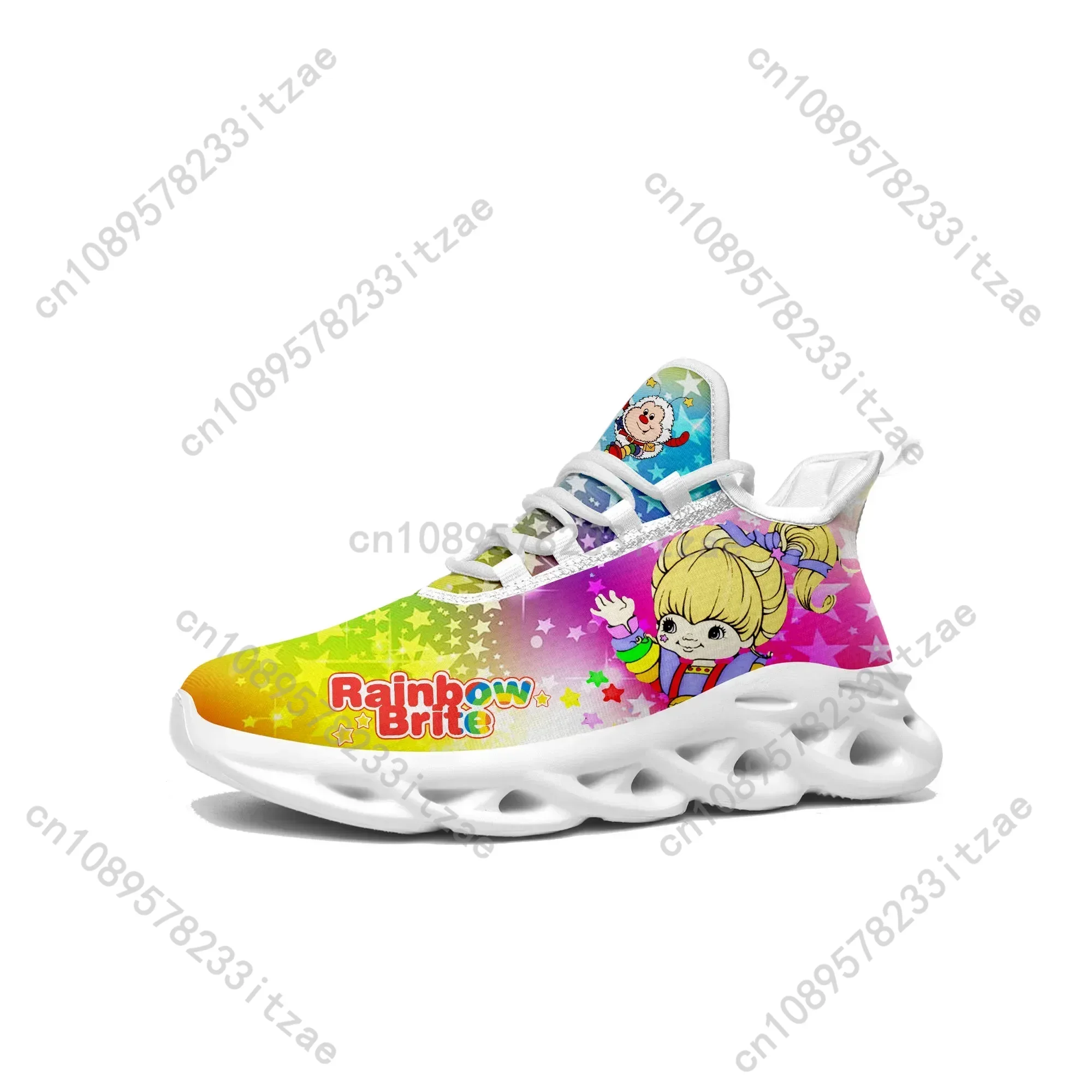 Brite Flats Sneakers Mens Womens Teenager Sports Running Shoes High Quality Rainbow Cute Cartoon Custom Lace Up Mesh Footwear