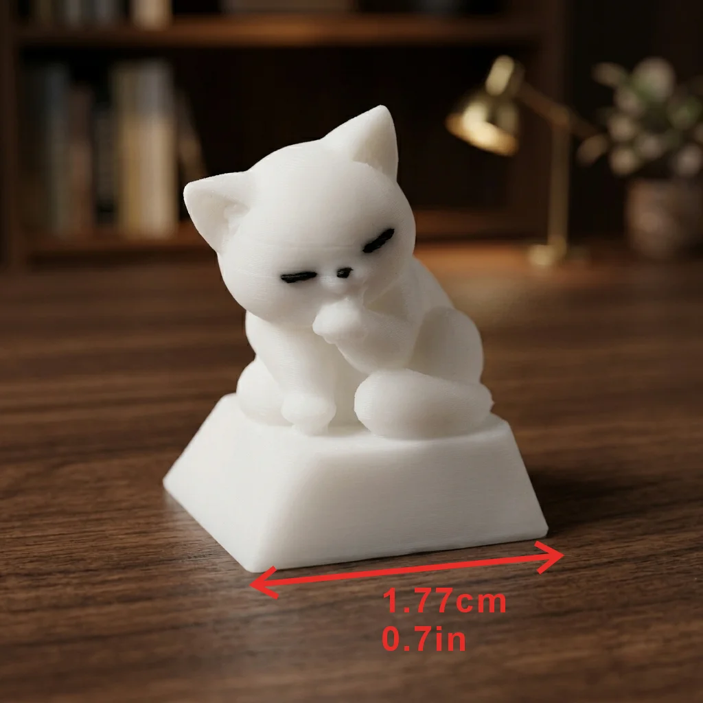 A kitten licking Custom Keycaps Cross Axis PC Gaming Keyboard Peripherals Collection Gift