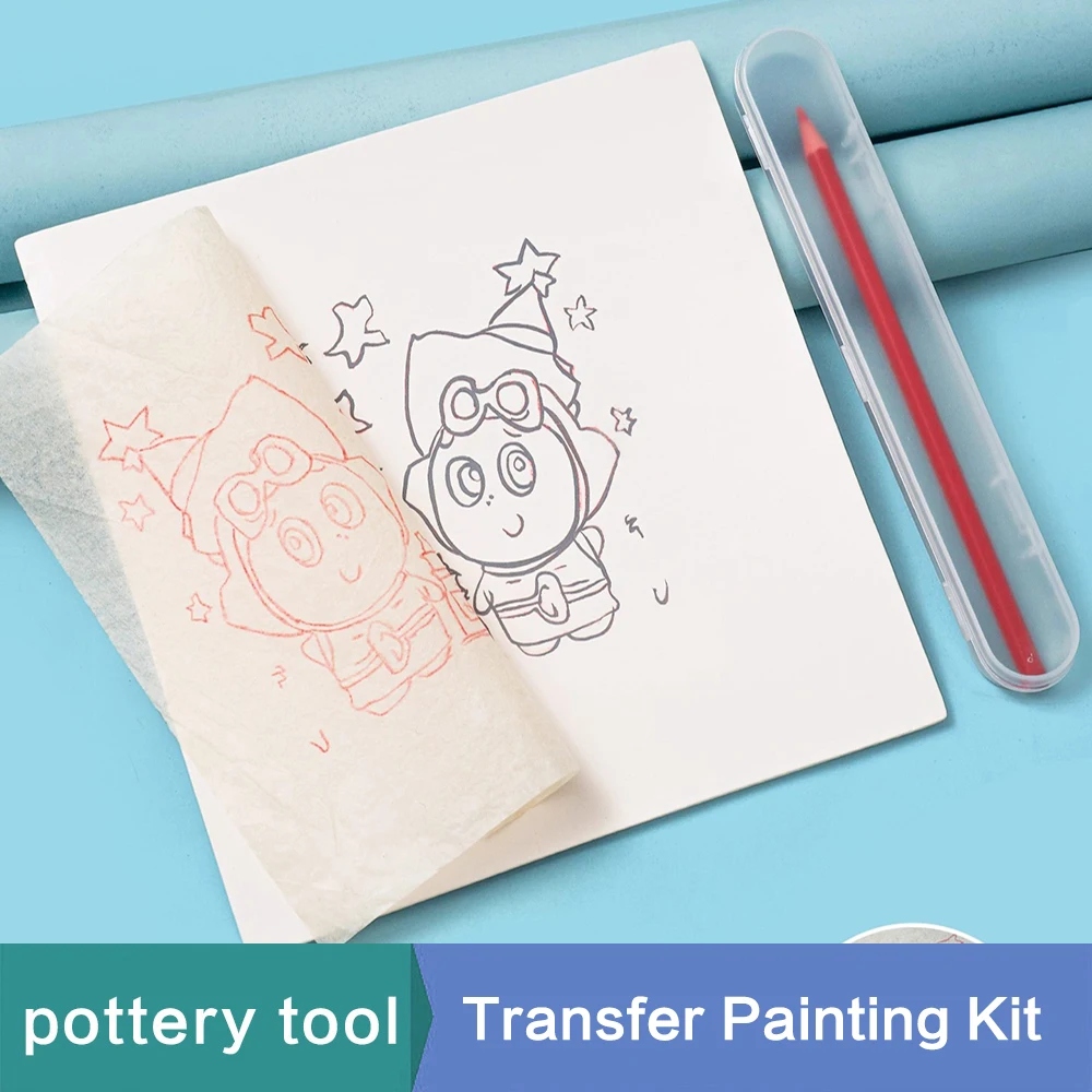 pottery tools clay painting set transfer paper tracing copy drawing tracing paper transparent tissue paper set