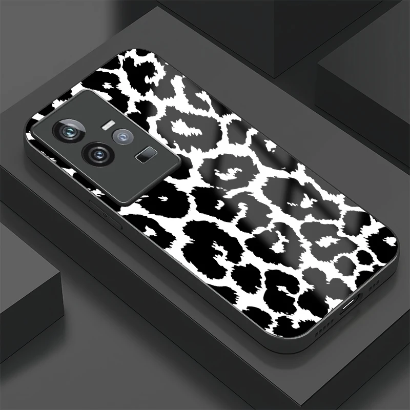 جراب هاتف لهاتف Vivo IQOO 11 11S Z10R Z7 Z7i Z3 Z10 Z6 Lite U5X U1X U3X Neo 855 غطاء خلفي فاخر بنمط الفهد مقاوم للصدمات