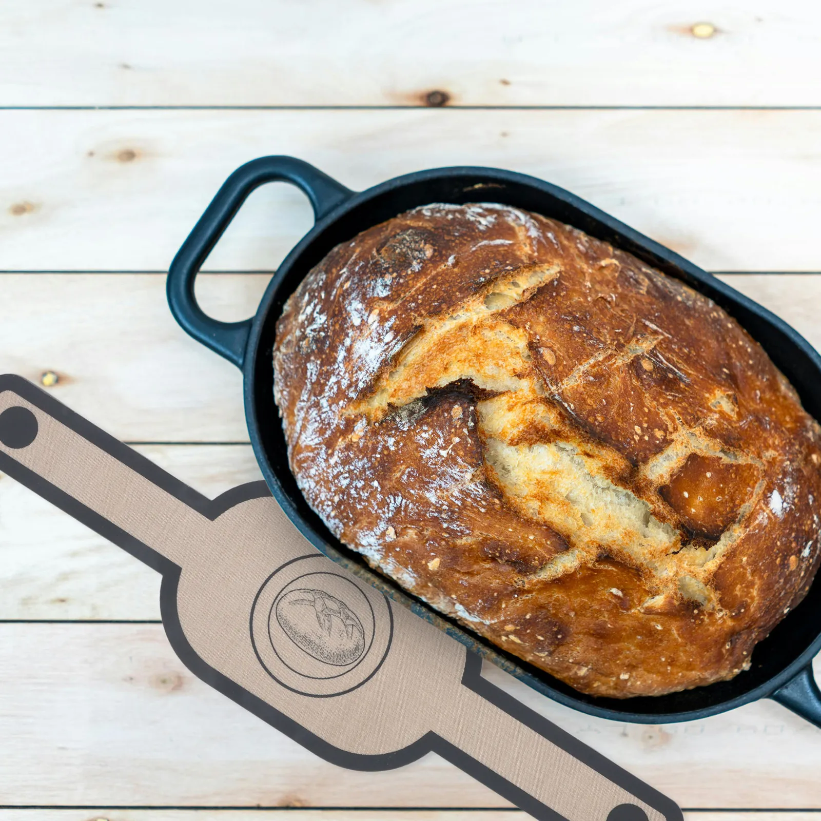2Pcs Silicone Bread Sling for Dutch Oven Thickened Nonstick Reusable Baking Sling Long Handles Easy Sourdough Transfer Bread