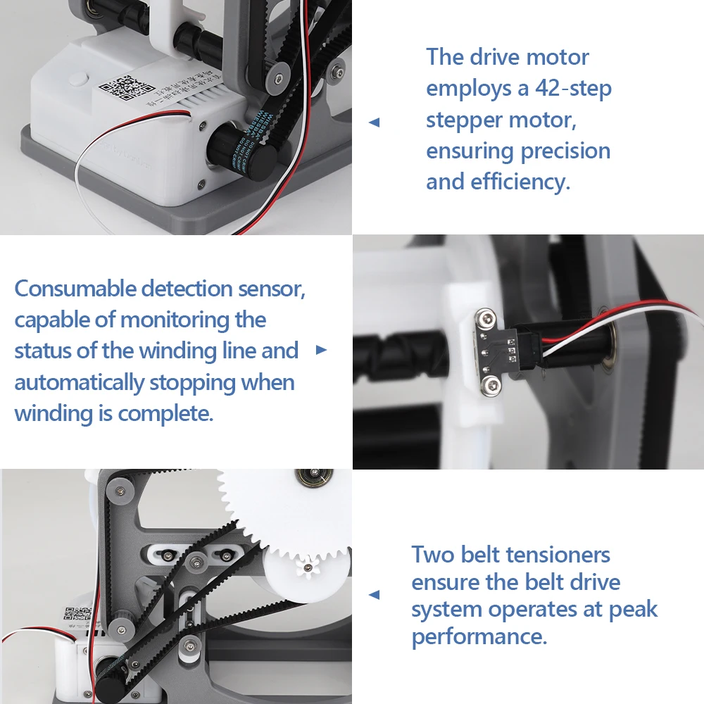 Avvolgicavo elettrico intelligente stampato in 3D – Organizzatore automatico di cavi per cavi USB/auricolari, strumento compatto con controllo intelligente