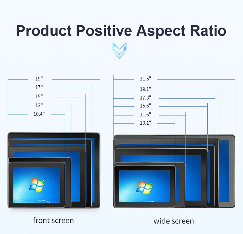 21.5 Inch Front IP65 Waterproof Embedded Industrial Computer Capacitive Touchscreen Panel Hdm Rugged Wall Industrial Accessories