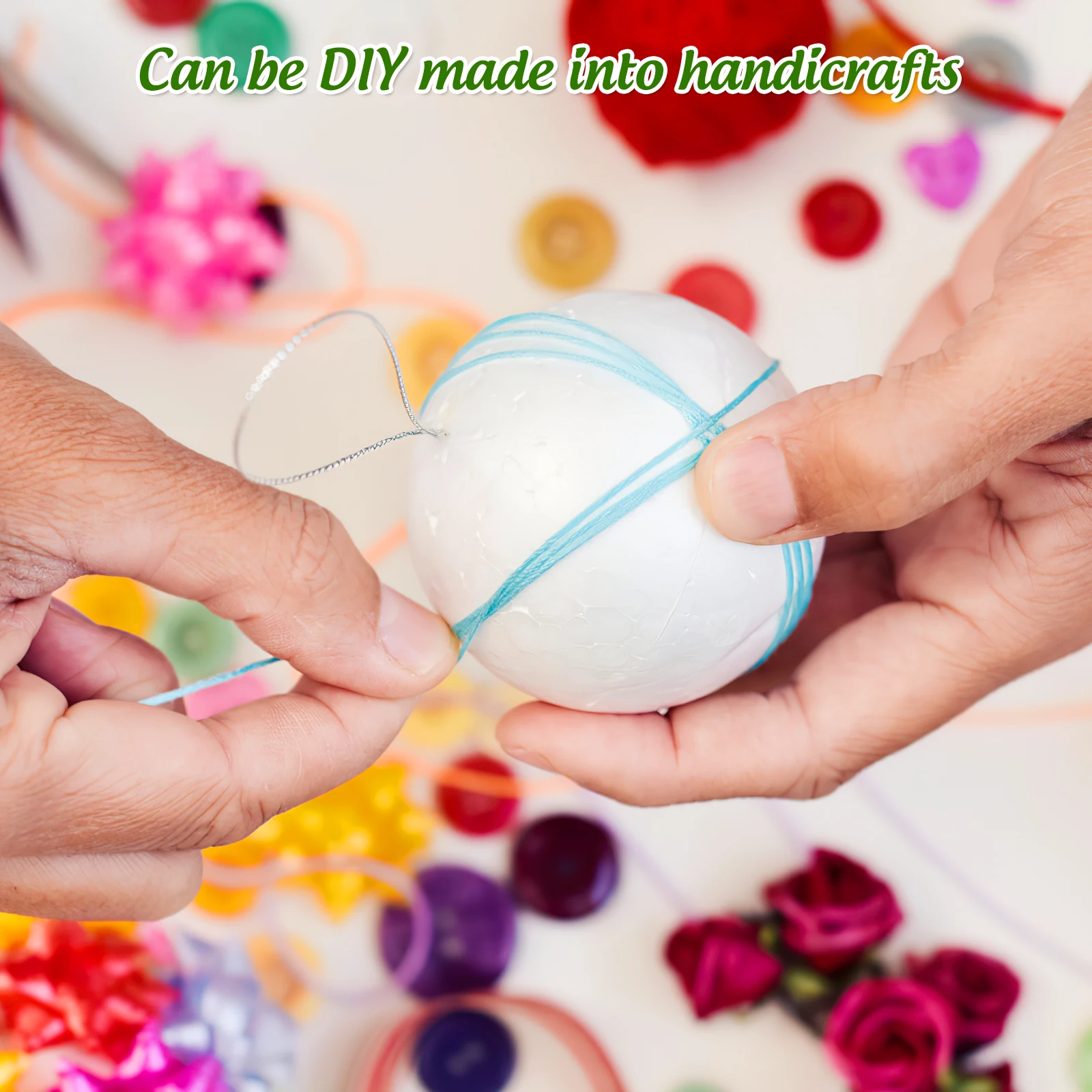 

10Pcs 6Cm Diameter Christmas Polystyrene Balls Solid White Spheres DIY Craft Xmas Decorations Party Balls Craft Ball