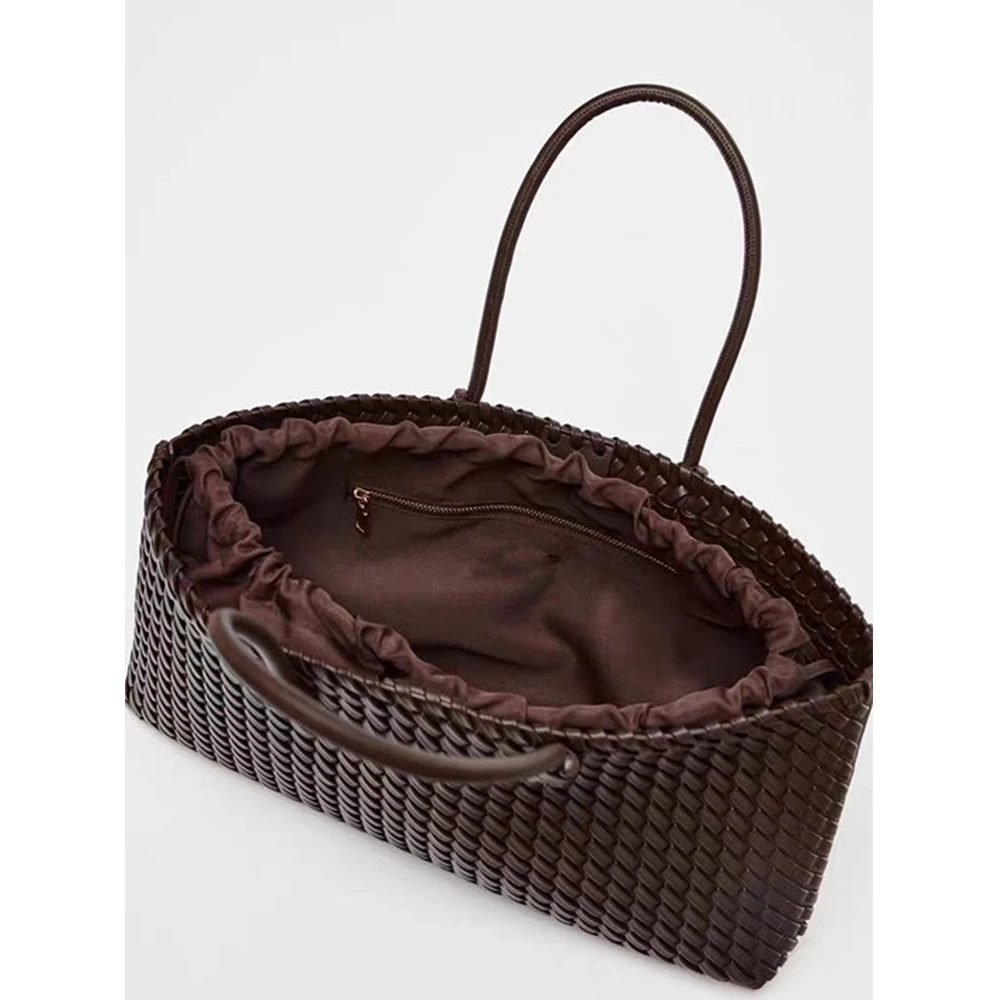 Grande capacidade tecido sacolas para mulheres moda couro do plutônio bolsa de ombro novo alça superior bolsas e bolsas shopper feminino chique