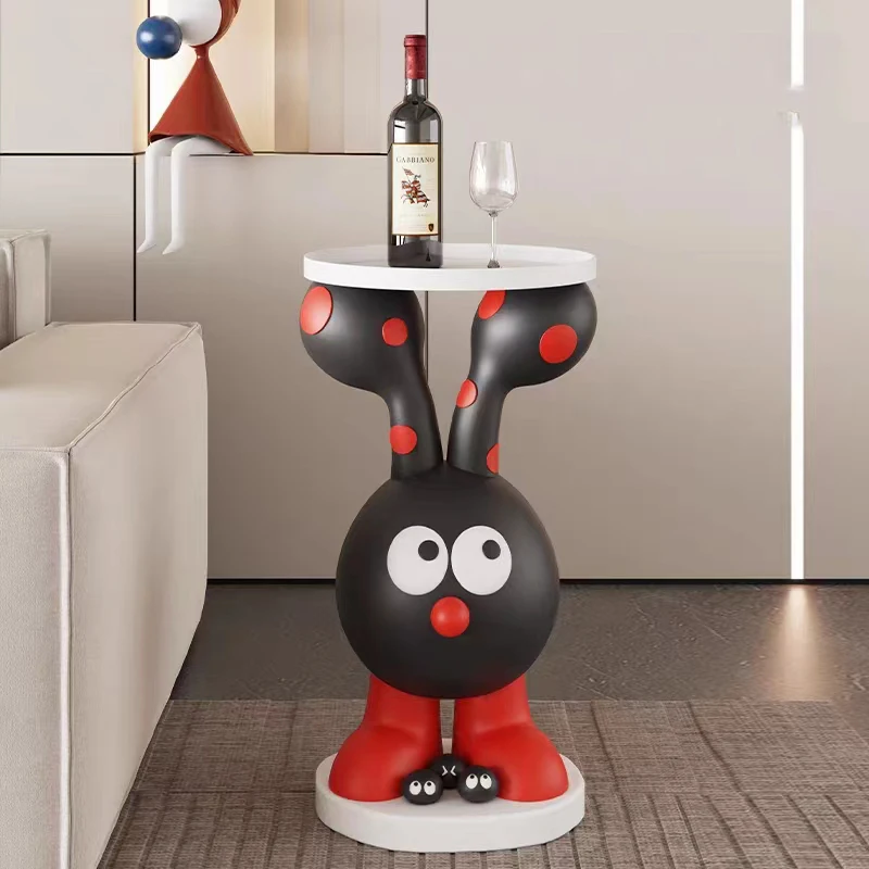 

Funny Rabbit Coffee Table Cartoon Animal Statue Modern Living Room Dtorage Table Home Decorations Sofa Side Table Bedside Table