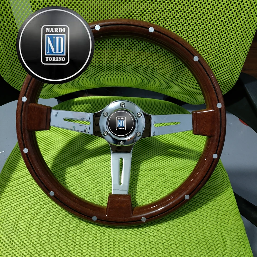 

350MM Classic Universal 14Inch Racing Nardi Wood Steering Wheel Car JDM ABS Wood Steering Wheel Volantes For VW HONDA TOYOTA BMW