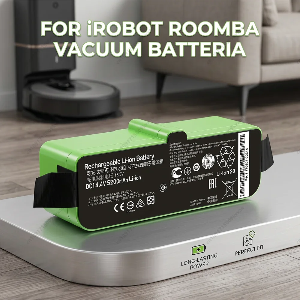 Rechargeable Lithium Battery Pack for iRobot Roomba 960 980 690 890 675 877 Series Robot Vacuum Cleaner Spare Parts 6500mAh