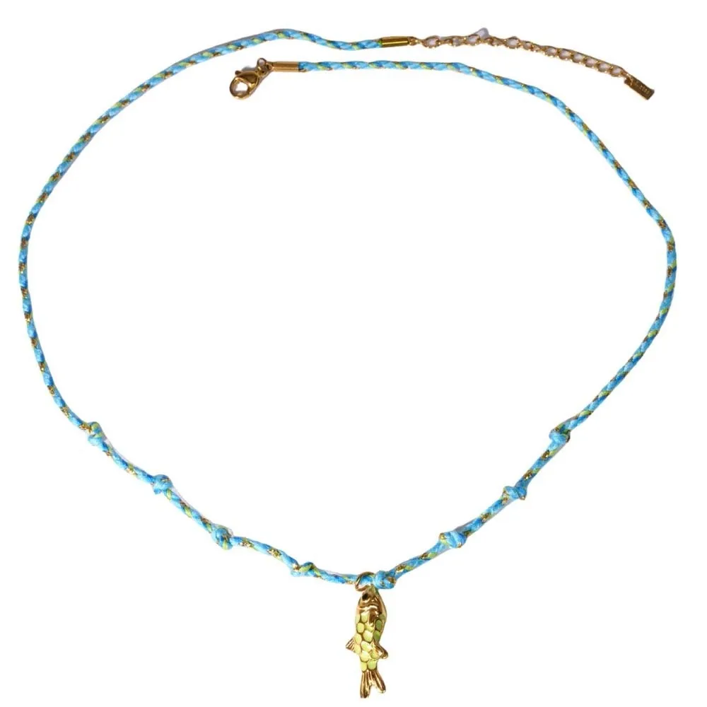 المنقولة مطلي المينا الأسماك المختنق ثلاثية الأبعاد المحيط نمط المينا كوي الرقبة قلادة مقاوم للماء الإبداعية معدن صغير الكارب قلادة هدية