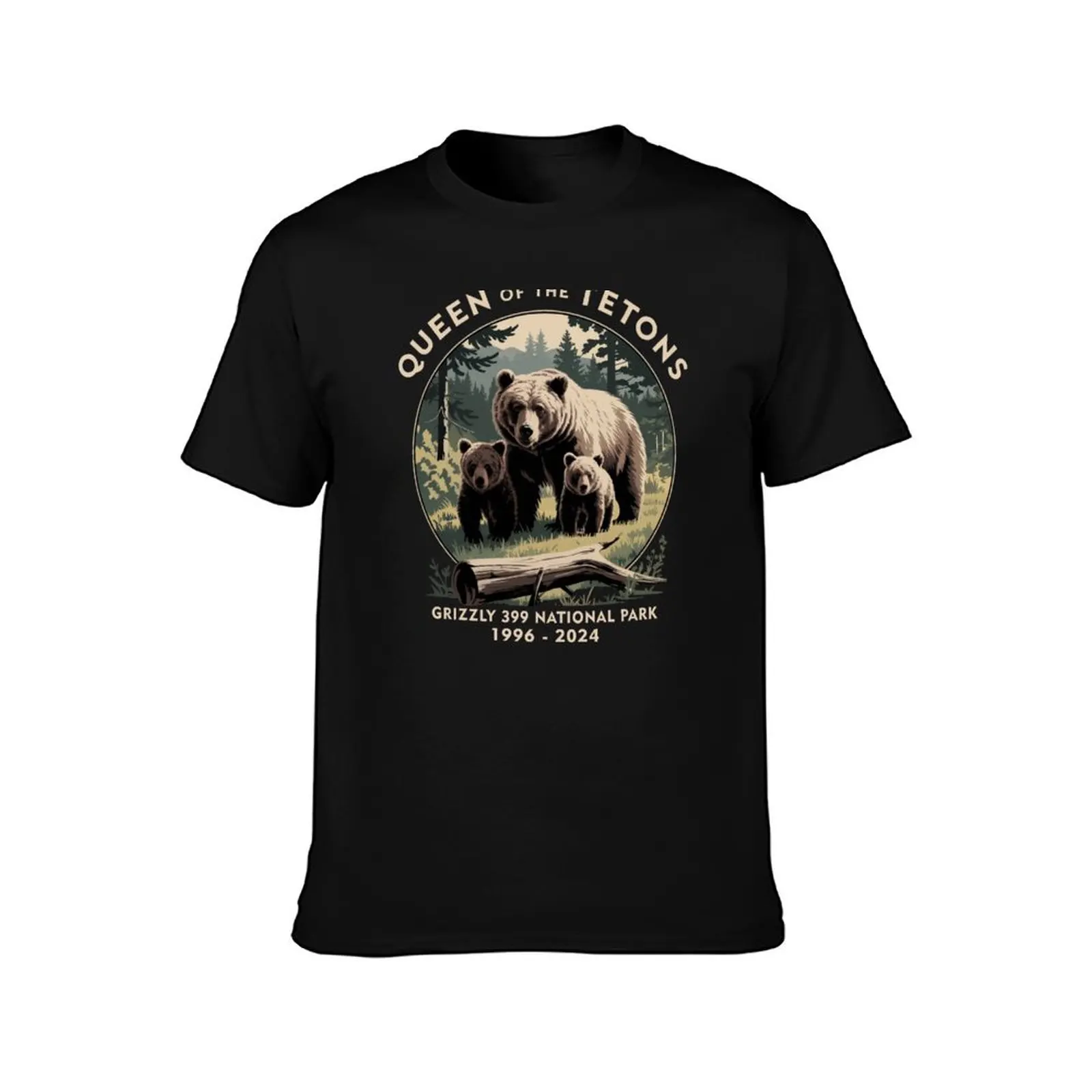 Queen of The Tetons Grizzly 399 National Park T-Shirt Basic Tee Shirt for Everyday Outfit T-Shirt