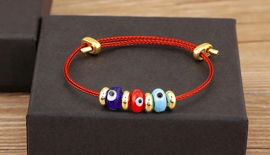 Nidin Neue Mode Glück Türkischen Bösen blick Seil Armband Einstellbar Für Frauen Weibliche Punk Stil Persönlichkeit Design Schmuck Geschenke – Detail 13