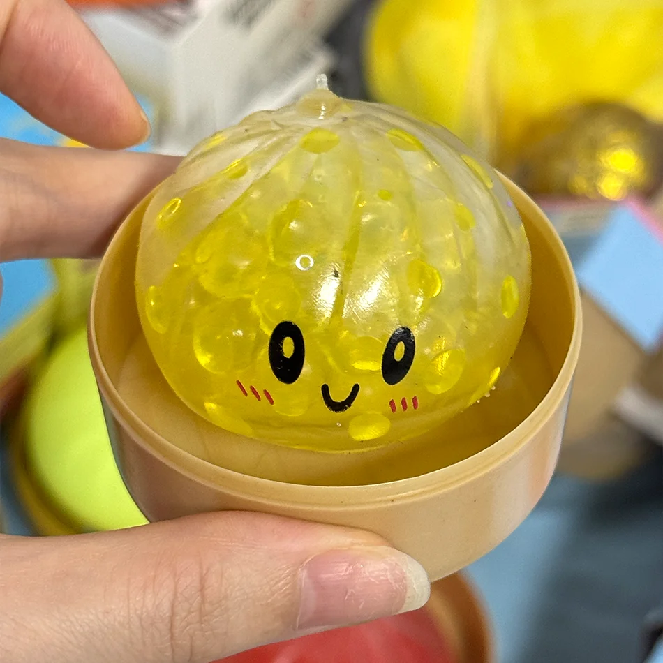 5.5CM 1-24pcs Blind Box Colorful Dumpling Squishy with Box Dumplings Sensory Squeeze Toy for Stress Relief