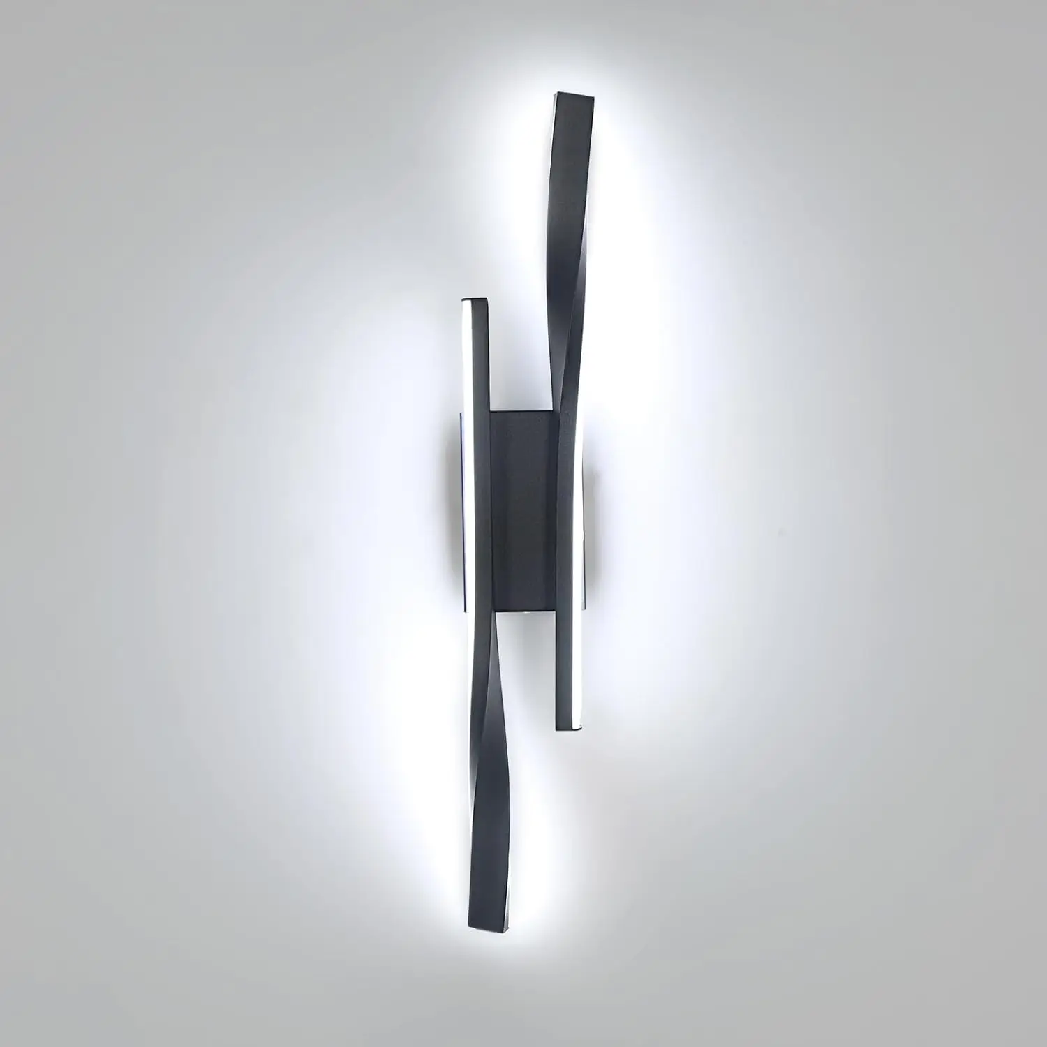 LED-Wandleuchte für den Innenbereich, 16 W, 1800 lm, schwarze moderne Wandleuchte für Wohnzimmer,