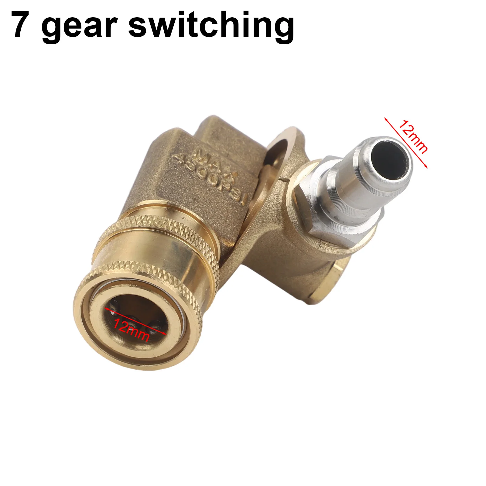 1 4in Nozzle High Pressure Nozzle High Pressure Cleaning 360-degree Swivel Copper Material Five Adjustable Angles 1 4 Interface