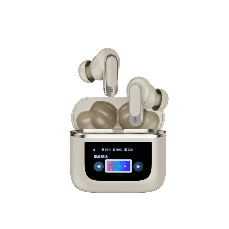 

Multifunctional V8 Touch Smart Screen Bluetooth Earphones ANC Active Noise Reduction In Ear TWS Screen Earphones