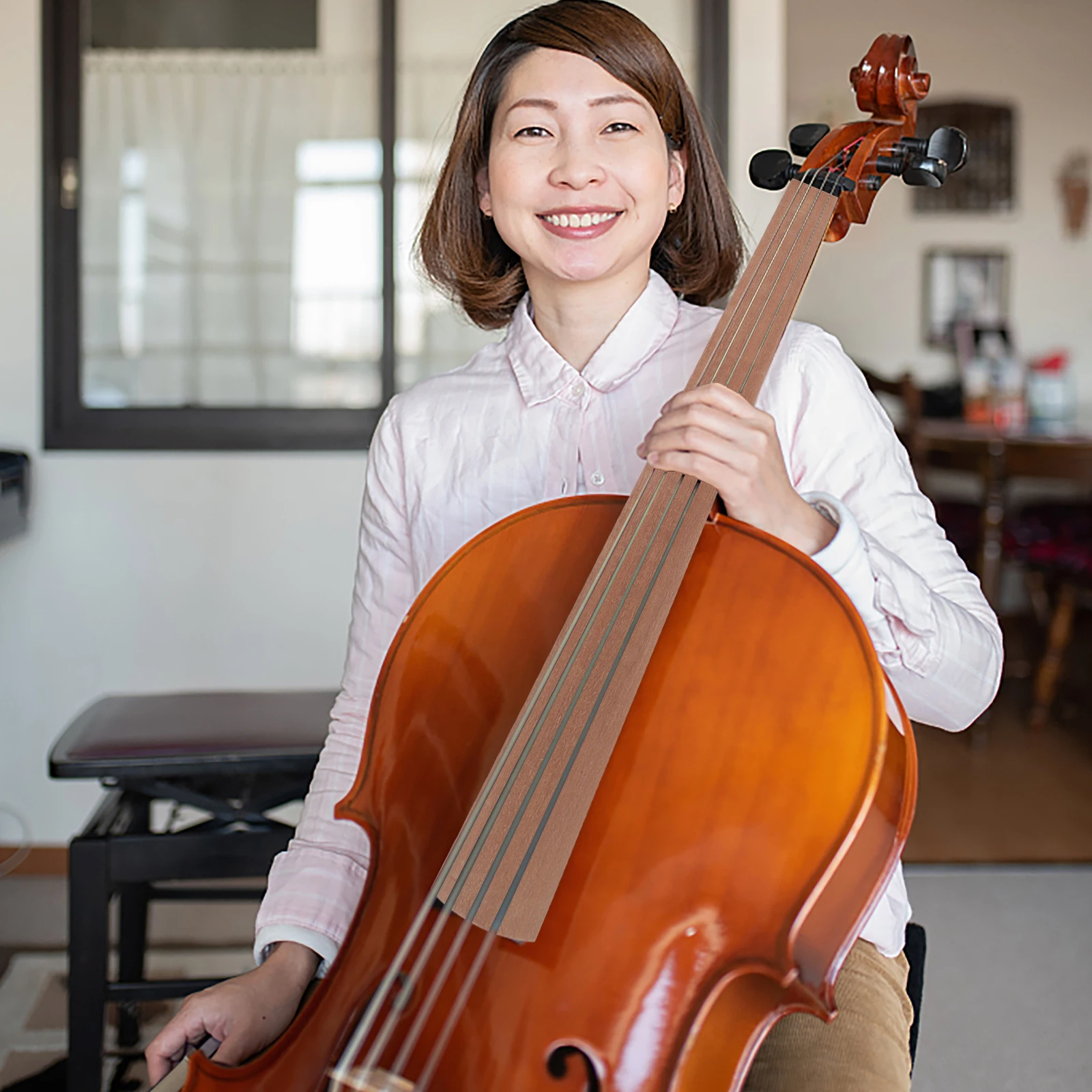 

Finger Plate Fingerboard For 4/4 Wooden Fretboard Replacement Repair Accessory Cello Parts Cello Accessories