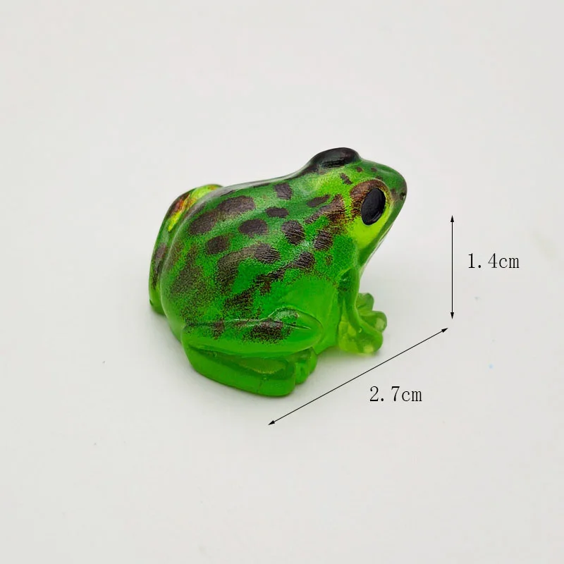 5/10 قطعة تماثيل ضفدع صغيرة من الراتنج، تتوهج في الظلام على شكل حيوانات لملحقات تزيين المناظر الطبيعية الصغيرة