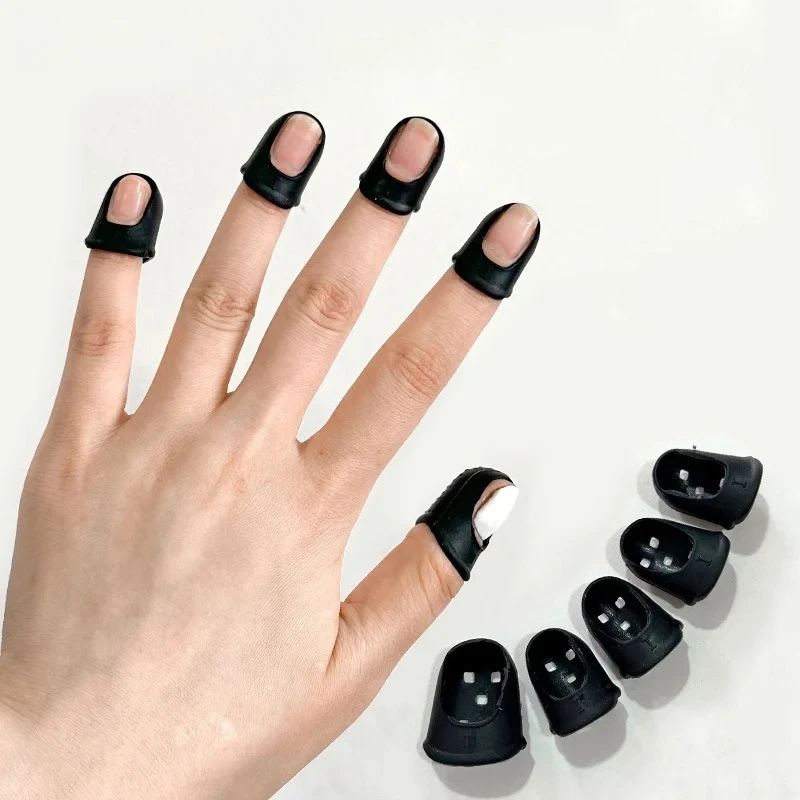 

10PCS Finger Cover Anti UV Protective Black Gloves Light Radiation Shield Practical Accessory For Nail Art Lamp Working