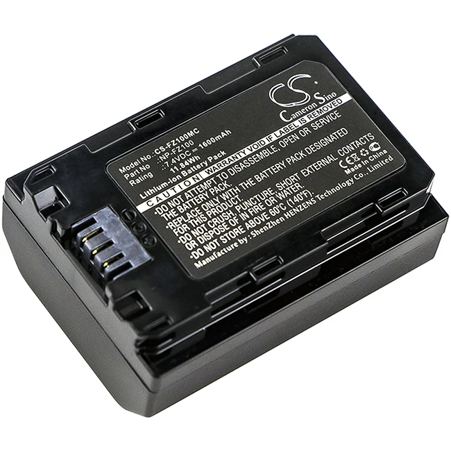 

1600mA Battery For Alpha A9,ILCE-7M3,ILCE-7M3K,ILCE-7RM3 NP-FZ100