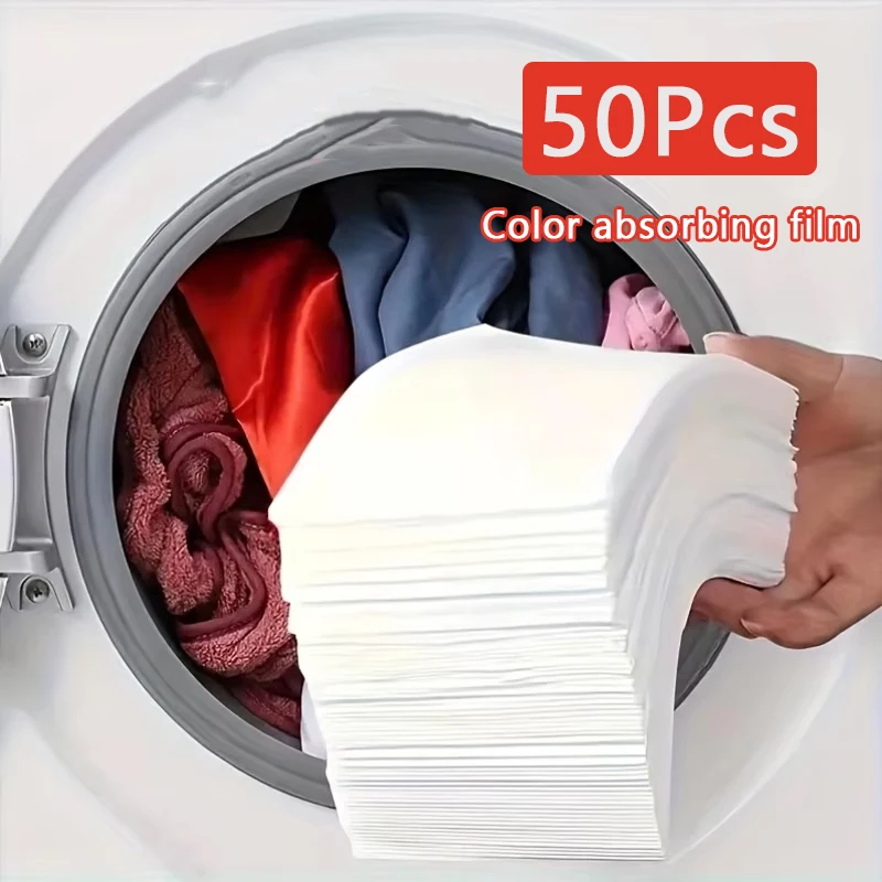 50 Stück universelles, farbstoffabweisendes Tuch für Wäsche, gemischte Wäsche, Anti-Penetration und Verblassungsschutz für Waschmaschinen