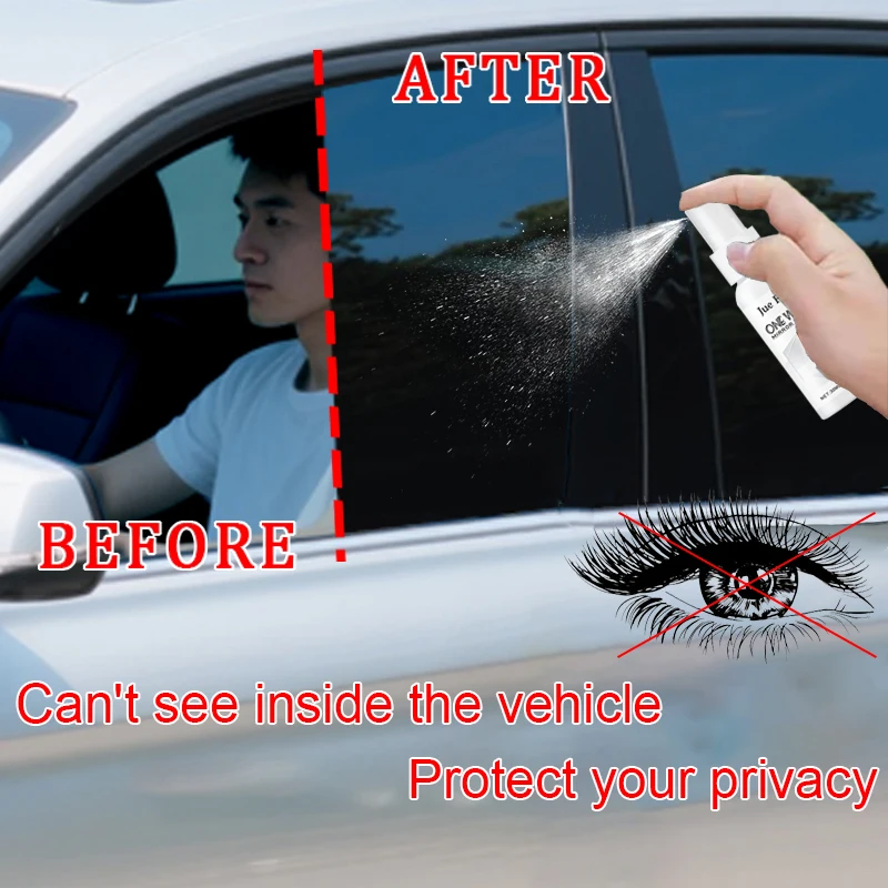 

New car windshield single-sided mirror spray cleaning stains dust one-way visible spray to protect privacy and prevent peeping