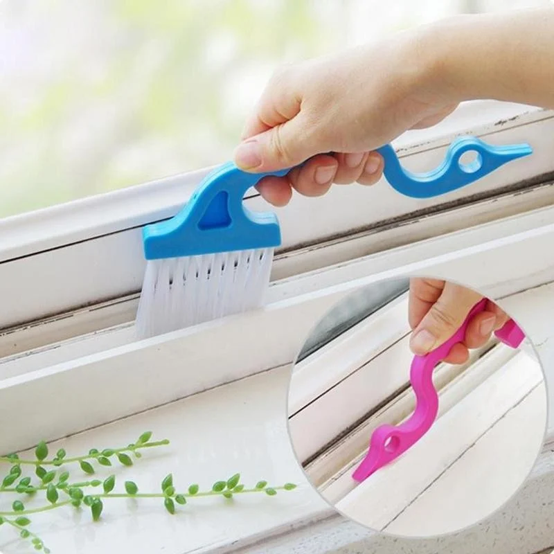 

Swan Shape Window Groove Cleaning Brush Scraper Brush Sill Crevice Cleaner Household Cleaning Brush Wheel Kitch Tool Small Brush