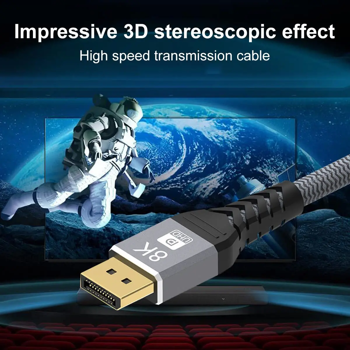 8K Displayport 1.4 Cable DP 2.0 165Hz Video Audio Cable For PC Laptops TV Box Projector PS4 Monitor Video Game display port Cord