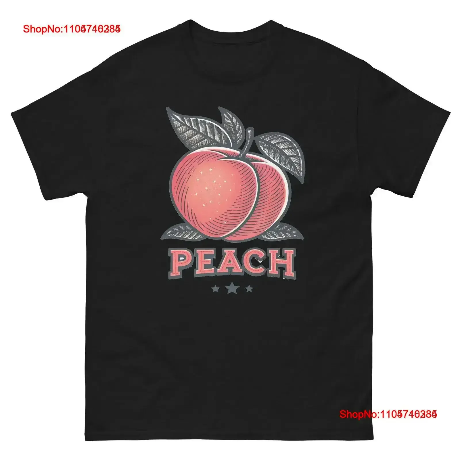 Peach Fruits Vegetables Fresh Food Groceries T Shirt vintage Washed Soft fashion homme graphic designer clothes Slightly