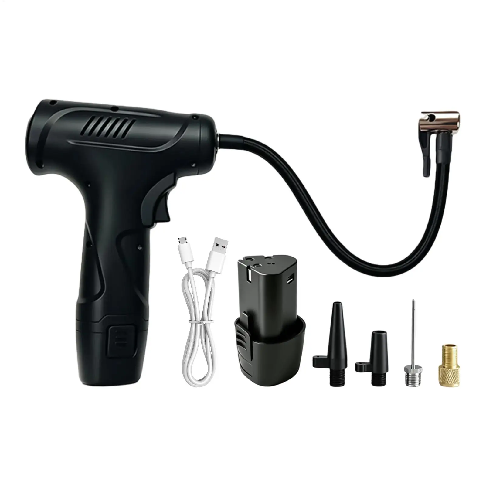 Inflator Air Pump With Digital Pressure Gauge Cordless Rechargeable Small Car Tire Air Pump Portable For Bike Motorcycle