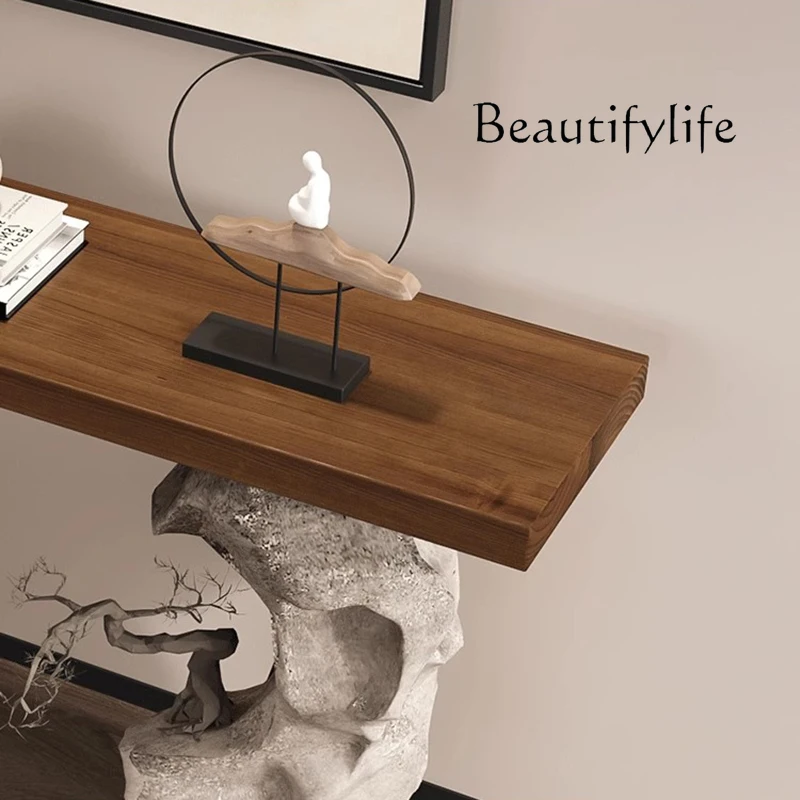 طاولة وحدة التحكم الأمريكية العتيقة تصميم وابي سابي طاولة وحدة التحكم الأنيقة في منتصف القرن مدخل الشرفة أثاث Stoliki Do Salonu