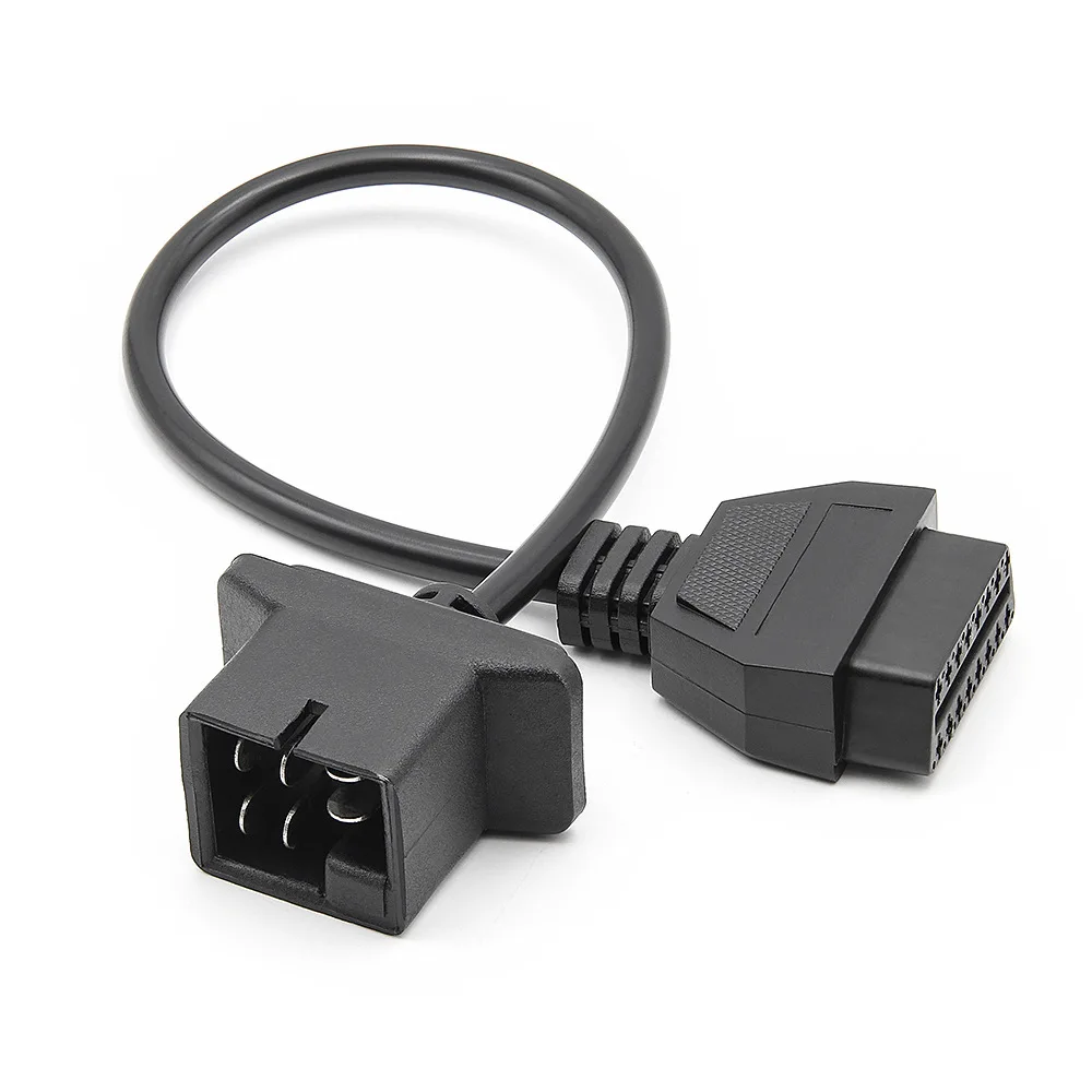 6-Pins Obd Connector Voor Chrysler 6pin Obd2 16pin Kabelbaan Interface 6pin Naar Obd2 16 Pin Adapter Werkt Voor Auto-Auto Voertuigen