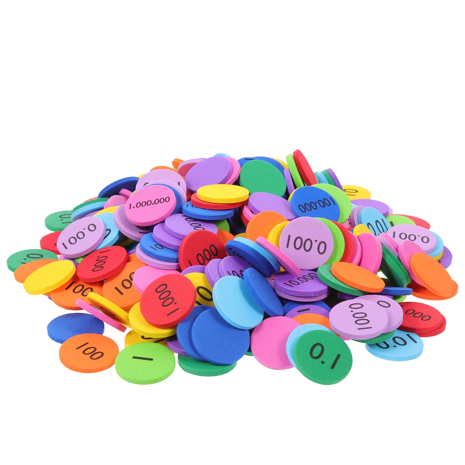 160 Pcs Place Value Disk Disks Educational Number Round Toddler
