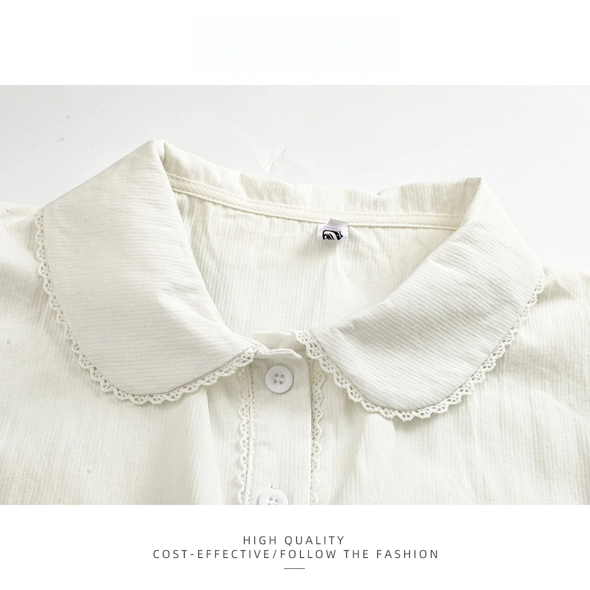 

Sweet Sle Bubble Sve Doll Collar irt Women's Ele Beautiful Slimming Summer irt PAIXIANG Brand ort Sve Butto...