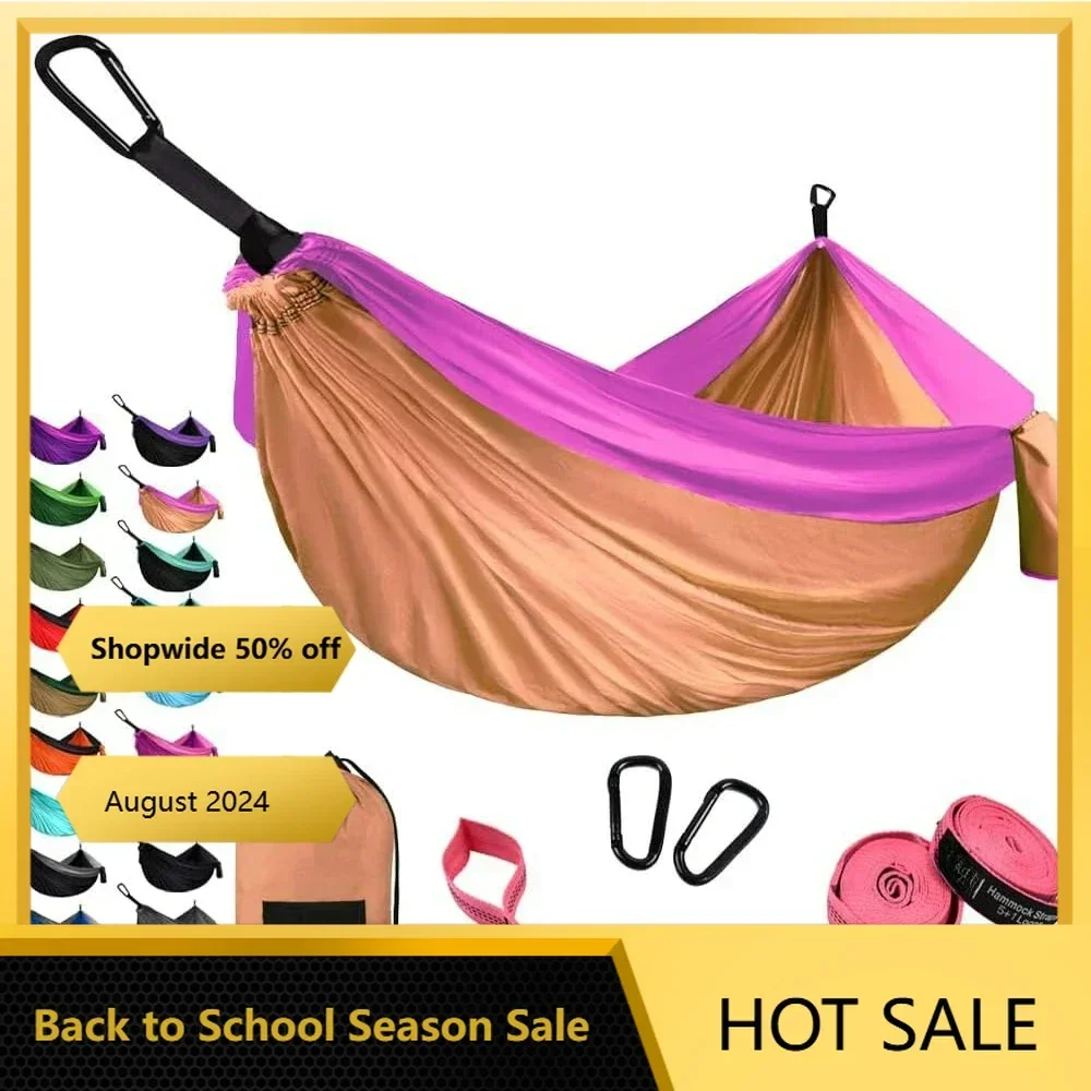 

Camping Hammock - Portable Hammock Single Hammock Camping Accessories Gear for Outdoor Indoor Adult Kids, USA Based Brand.