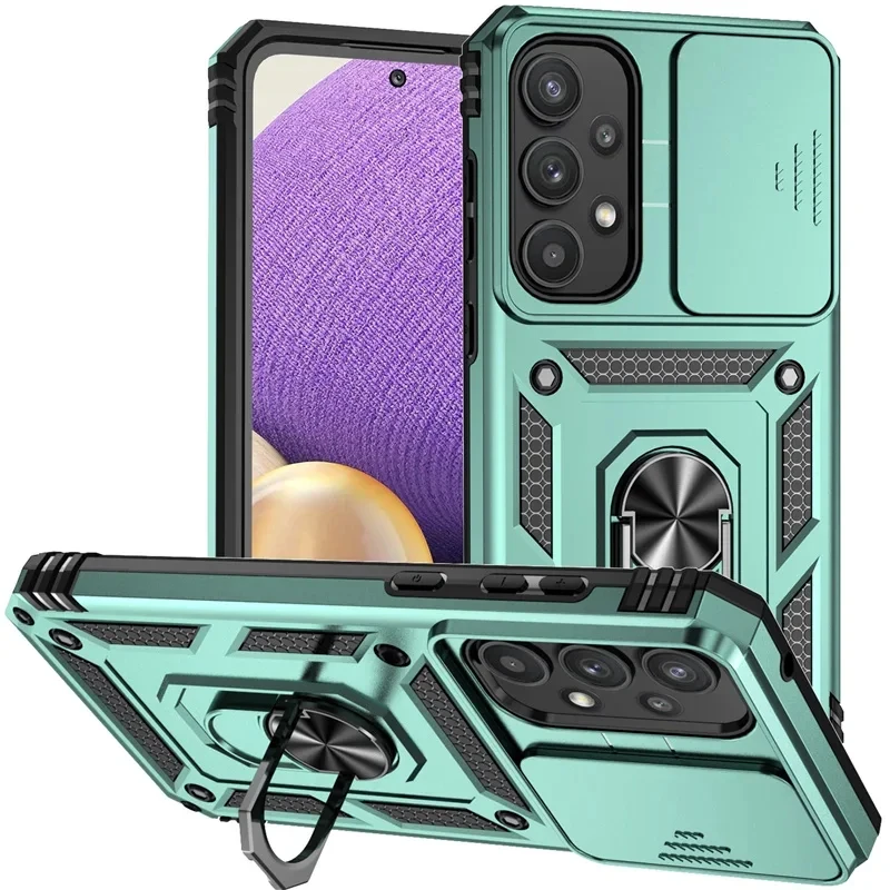 Für Samsung Galaxy A17 A07 A26 A36 A56 A55 A35 A25 A33 A23 A73 A53 A13 5G Fall Ring Halter stoßfest Coque Objektiv Schützen Abdeckung